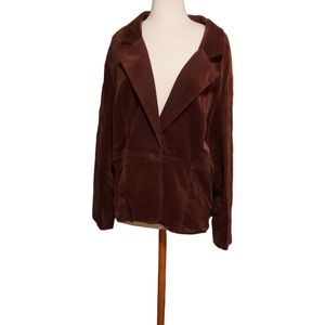 TeeCo Jacket Blazer 3x Brown Casual Dressy Woman Business 97% Cotton. Dimensions